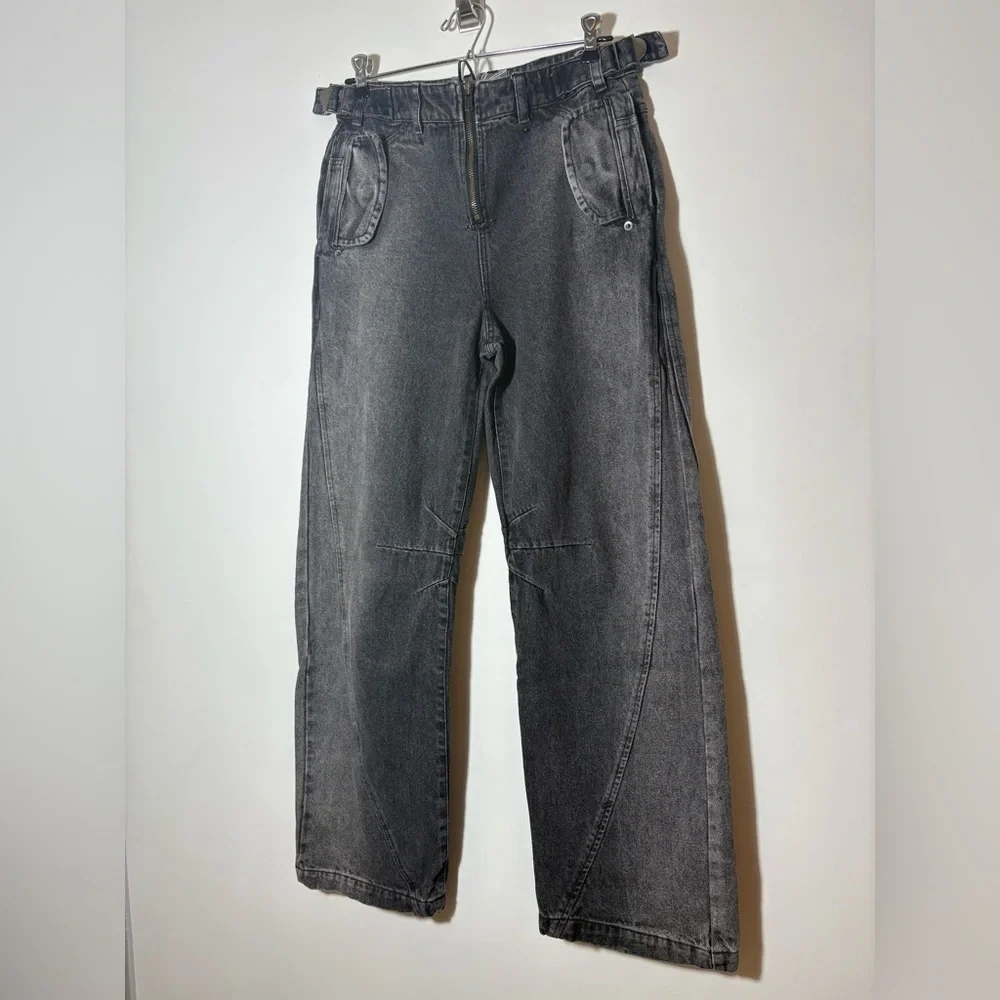 Fine Culture Jeans Men Sz S black  Loose Wide Baggy Street Grunge Skate